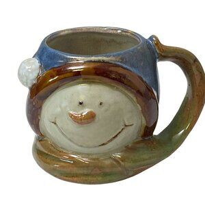 Christmas Snowman Mug Country Rustic Farmhouse Holiday Collectible JC Penney